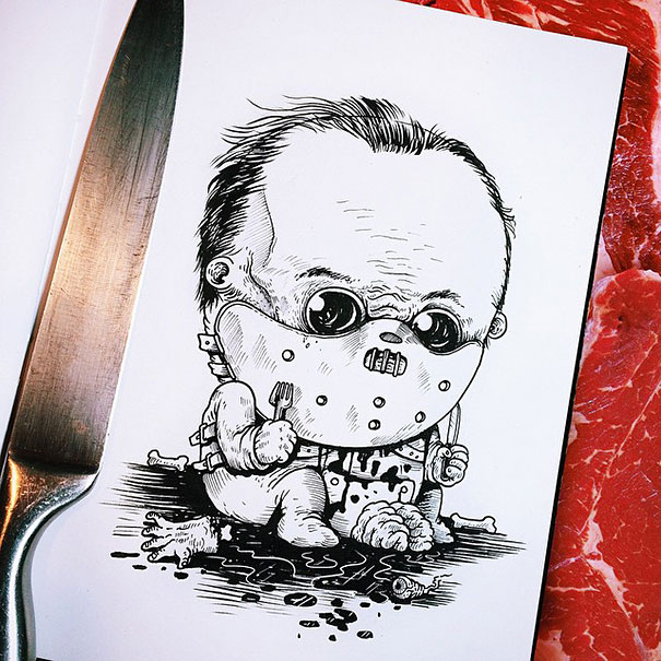 baby-terrors-iconic-horror-monsters-illustrations-alex-solis-18
