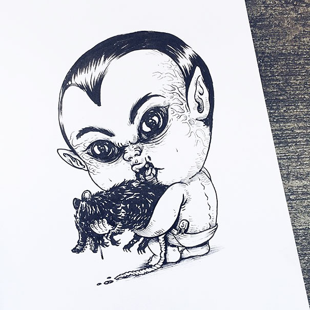 baby-terrors-iconic-horror-monsters-illustrations-alex-solis-3